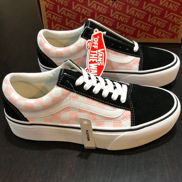 pink platform vans old skool
